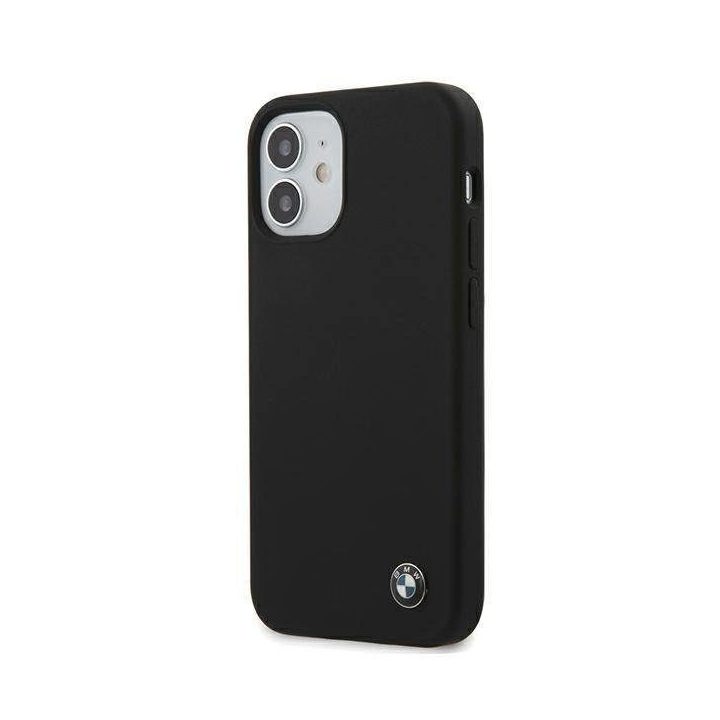Dėklas BMW BMHCP12SSILBK iPhone 12 mini 5,4 juodos/juodos spalvos deklas Silikoninis parašas