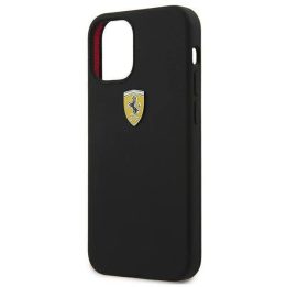 Ferrari FESSIHCP12SBK iPhone 12 mini 5,4 juodas/juodas deklas On Track silikoninis