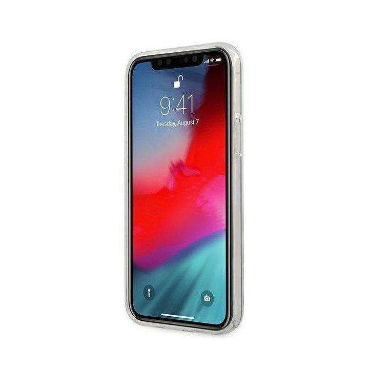 Guess GUHCP12M3D4GIRBL iPhone 12/12 Pro 6.1 vaivorykštinis/iridescentinis deklas 4G 3D Pattern Collection