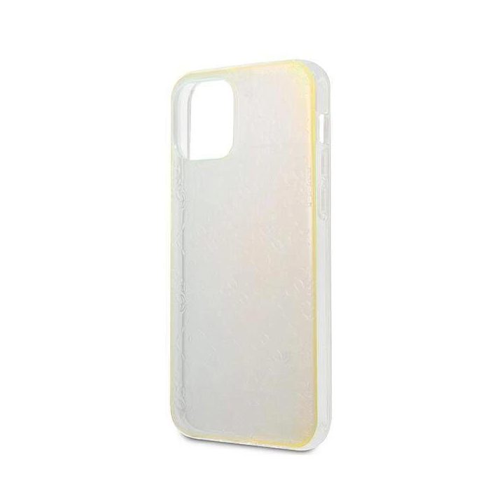 Guess GUHCP12M3D4GIRBL iPhone 12/12 Pro 6.1 vaivorykštinis/iridescentinis deklas 4G 3D Pattern Collection