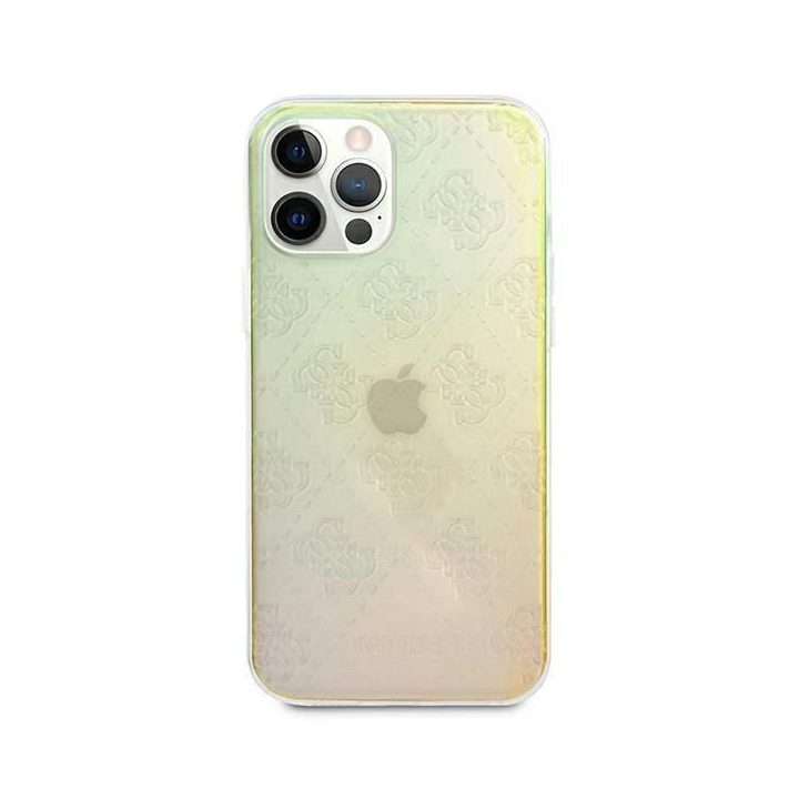 Guess GUHCP12M3D4GIRBL iPhone 12/12 Pro 6.1 vaivorykštinis/iridescentinis deklas 4G 3D Pattern Collection