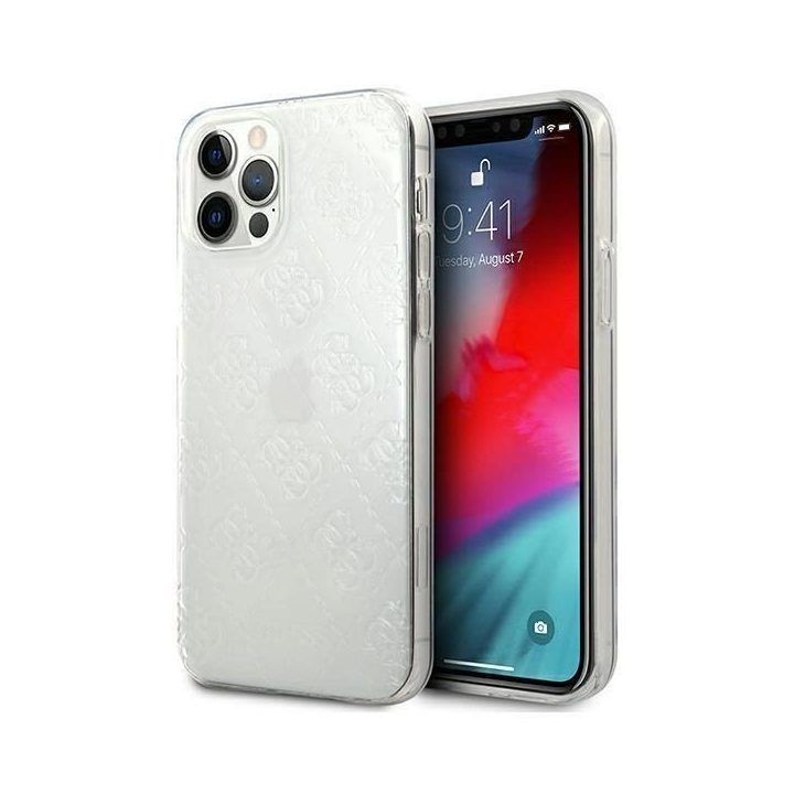 Guess GUHCP12M3D4GTR iPhone 12/12 Pro 6.1 permatomas deklas 4G 3D Pattern Collection