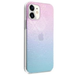Guess GUHCP12S3D4GGBP iPhone 12 mini 5.4 mėlynai rožinis/mėlynai rožinis deklas 4G 3D Pattern Collection