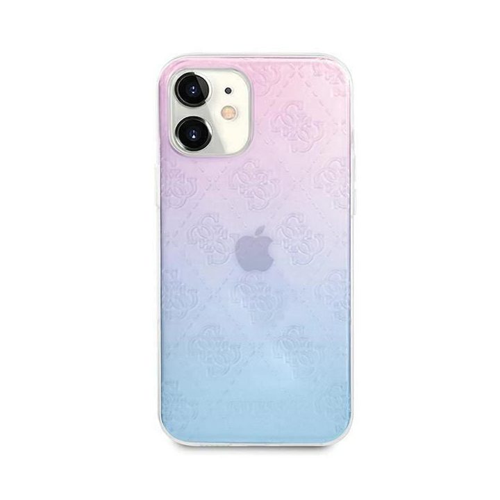 Guess GUHCP12S3D4GGBP iPhone 12 mini 5.4 mėlynai rožinis/mėlynai rožinis deklas 4G 3D Pattern Collection