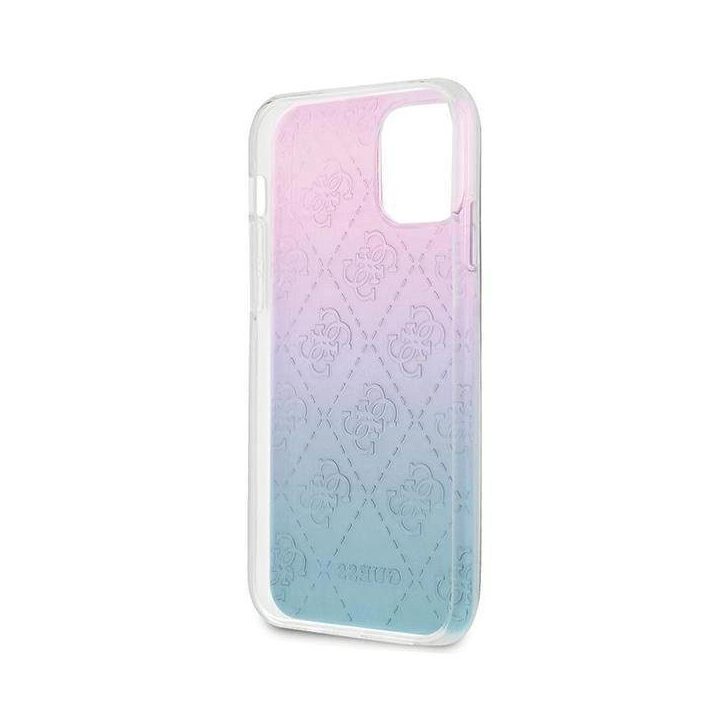 Guess GUHCP12S3D4GGBP iPhone 12 mini 5.4 mėlynai rožinis/mėlynai rožinis deklas 4G 3D Pattern Collection