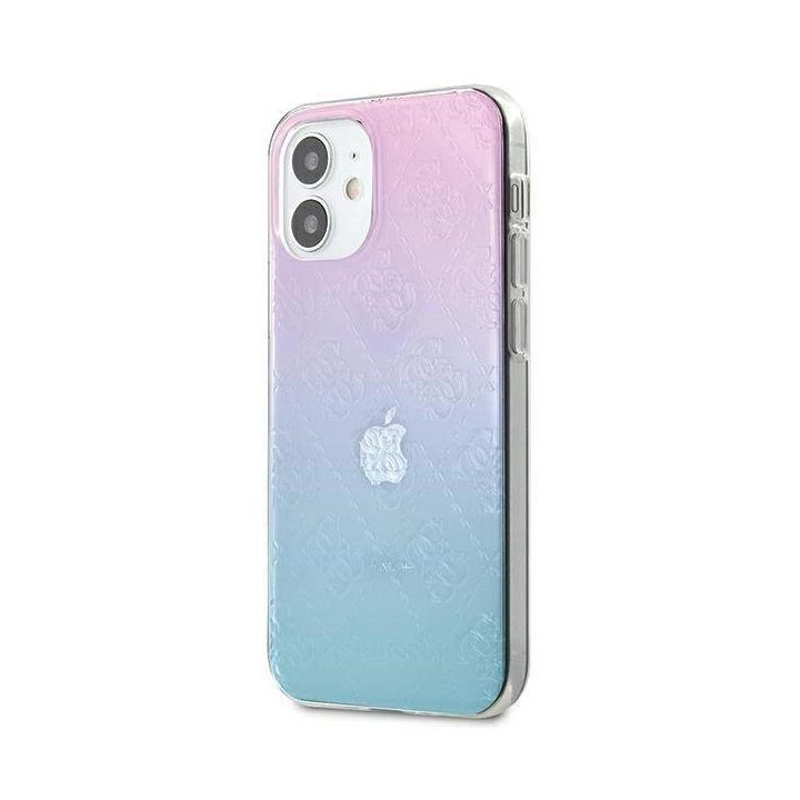 Guess GUHCP12S3D4GGBP iPhone 12 mini 5.4 mėlynai rožinis/mėlynai rožinis deklas 4G 3D Pattern Collection
