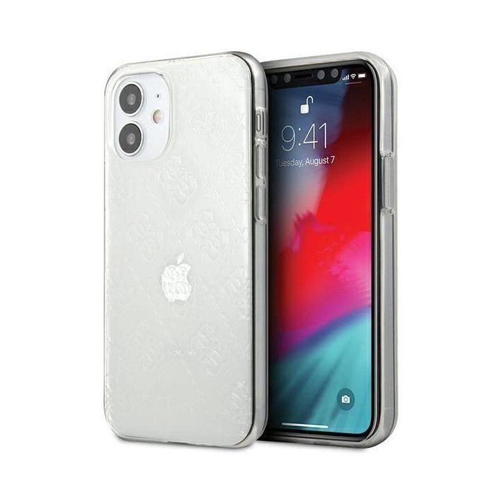 Guess GUHCP12S3D4GTR iPhone 12 mini 5,4 permatomas deklas 4G 3D Pattern Collection