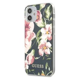 Guess GUHCP12SIMLFL03 iPhone 12 mini 5,4 tamsiai mėlynas/raudonas N°3 gėlių kolekcija