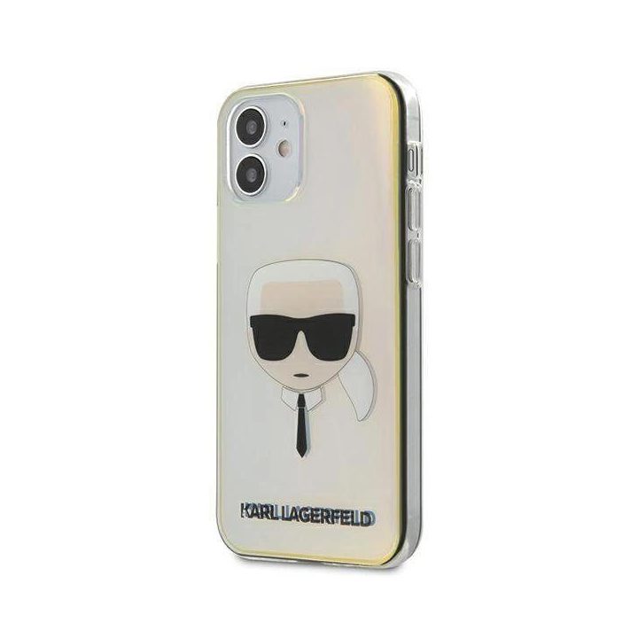 Karl Lagerfeld KLHCP12SPCKHML iPhone 12 mini 5,4 daugiaspalvis deklas Iridescent Karl`s Head