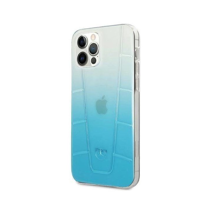 Mercedes MEHCP12MCLGBL iPhone 12/12 Pro 6,1 mėlynos spalvos deklas Transparent Line