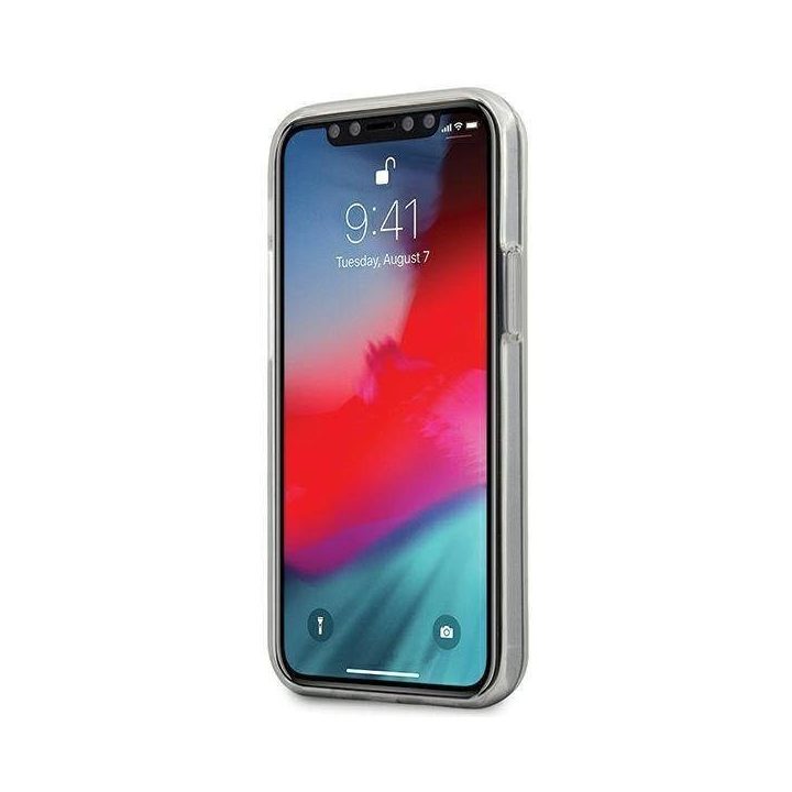 Mercedes MEHCP12SARGBK iPhone 12 mini 5,4 juodos/juodos spalvos deklas Transparent Line