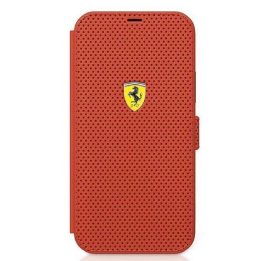 Ferrari FESPEFLBKP12SRE iPhone 12 mini 5,4 raudona/raudona knyga On Track su perforacija