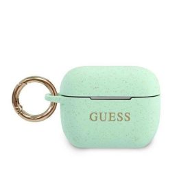 Guess GUACAPSILGLGN AirPods Pro dangtelis žalias/žalias silikoninis blizgutis