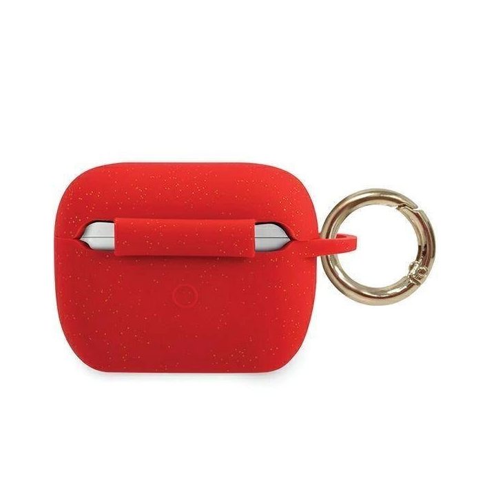 Guess GUACAPSILGLRE AirPods Pro dangtelis raudonas/raudonas Silikono blizgučiai