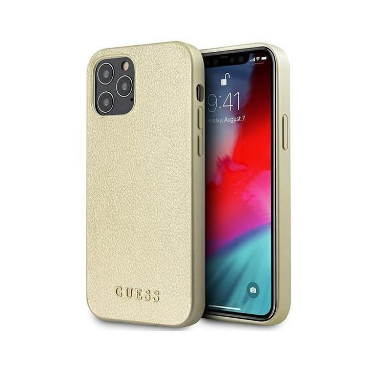 Guess GUHCP12LIGLGO iPhone 12 Pro Max 6,7 aukso/aukso spalvos deklas Iridescent