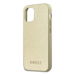 Guess GUHCP12SIGLGO iPhone 12 mini 5,4 aukso/aukso spalvos deklas Iridescent