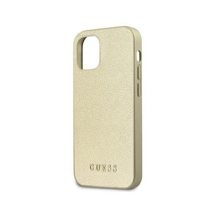 Guess GUHCP12SIGLGO iPhone 12 mini 5,4 aukso/aukso spalvos deklas Iridescent