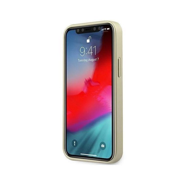 Guess GUHCP12SIGLGO iPhone 12 mini 5,4 aukso/aukso spalvos deklas Iridescent