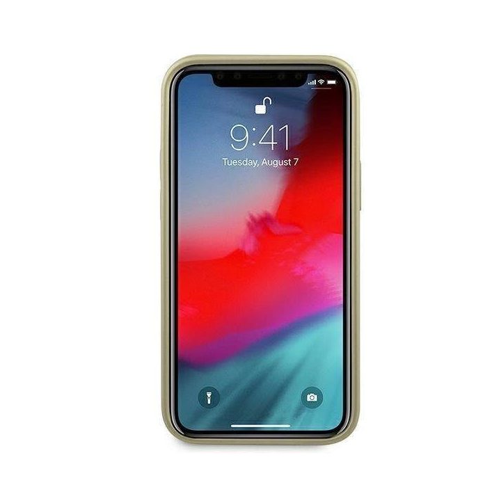 Guess GUHCP12SIGLGO iPhone 12 mini 5,4 aukso/aukso spalvos deklas Iridescent