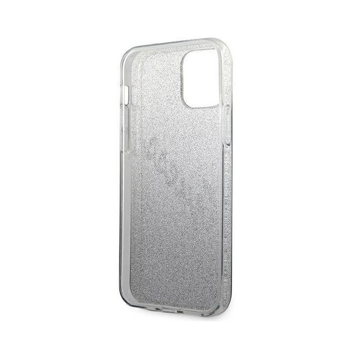 Guess GUHCP12LPCUGLSBK iPhone 12 Pro Max 6,7 juodos/juodos spalvos deklas Glitter Gradient Script