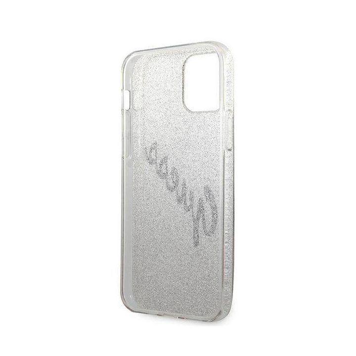Guess GUHCP12LPCUGLSGO iPhone 12 Pro Max 6,7 aukso/aukso spalvos deklas Glitter Gradient Script