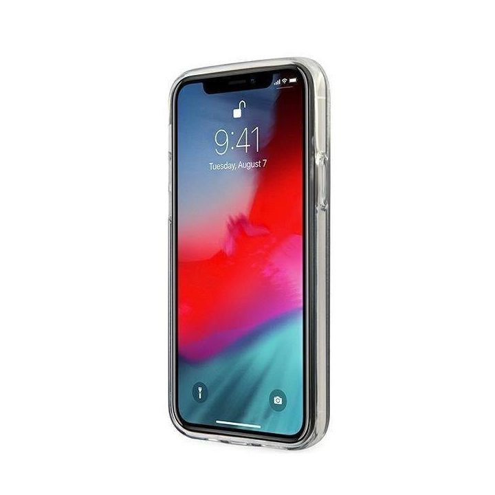 Guess GUHCP12LPCUGLSGO iPhone 12 Pro Max 6,7 aukso/aukso spalvos deklas Glitter Gradient Script