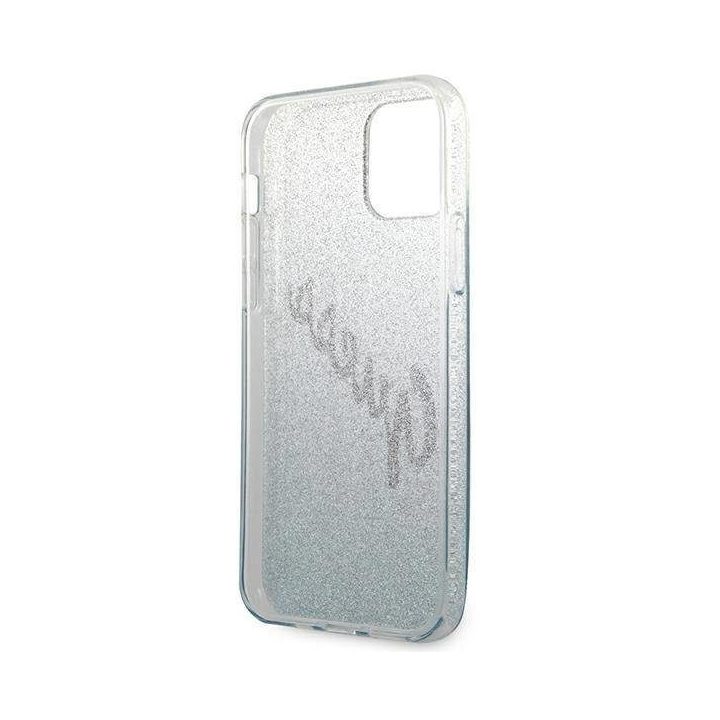 Guess GUHCP12MPCUGLSBL iPhone 12/12 Pro 6.1 mėlynos/mėlynos spalvos deklas Glitter Gradient Script