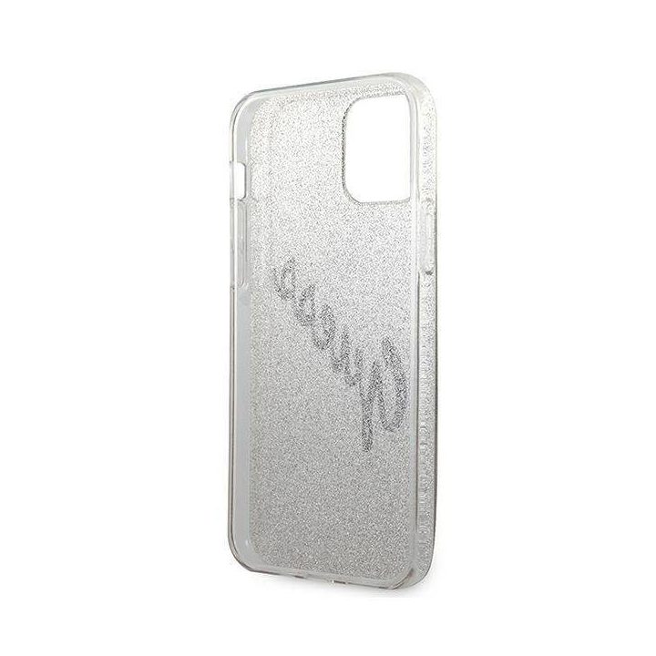 Guess GUHCP12SPCUGLSGO iPhone 12 mini 5,4 aukso/aukso spalvos deklas Glitter Gradient Script