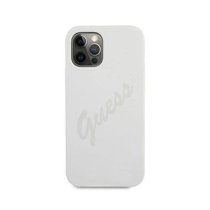 Guess GUHCP12LLSVSCR iPhone 12 Pro Max 6,7 kreminės/kreminės spalvos deklas Script Vintage
