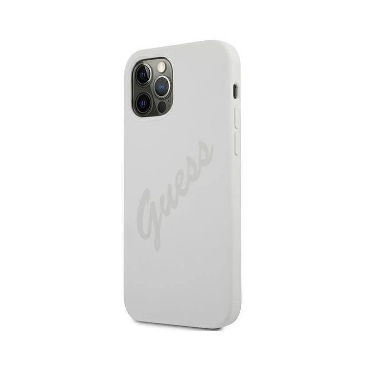 Guess GUHCP12LLSVSCR iPhone 12 Pro Max 6,7 kreminės/kreminės spalvos deklas Script Vintage