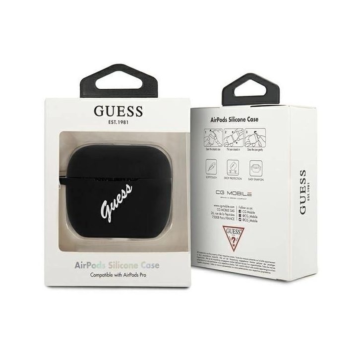 Guess AirPods Pro dangtelis juoda/balta Silikonas
