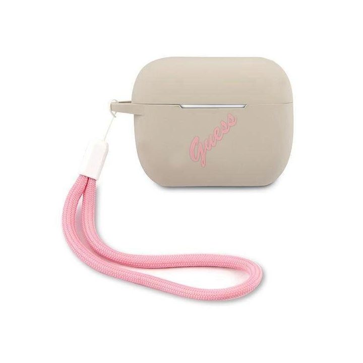 Guess GUACAPLSVSGP AirPods Pro dangtelis pilkai rožinis/pilkai rožinis Silikonas Derlius