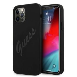 Guess GUHCP12LLSVSBK iPhone 12 Pro Max 6,7 juodos/juodos spalvos deklas Script Vintage