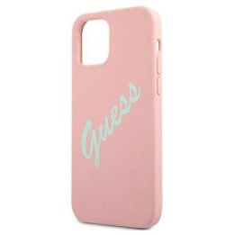 Guess GUHCP12LLSVSPG iPhone 12 Pro Max 6,7 rožinės žalios/žalios rožinės spalvos deklas Silikoninis derlius
