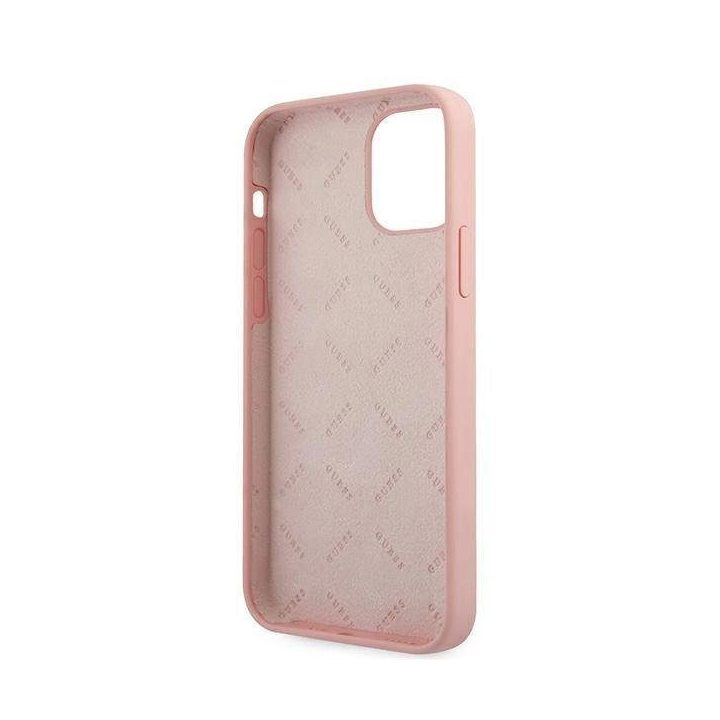 Guess GUHCP12LLSVSPG iPhone 12 Pro Max 6,7 rožinės žalios/žalios rožinės spalvos deklas Silikoninis derlius