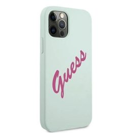 Guess GUHCP12MLSVSBF iPhone 12/12 Pro 6,1 mėlynas fuksijų/mėlynas fuksijų spalvos deklas Silikoninis Derlius