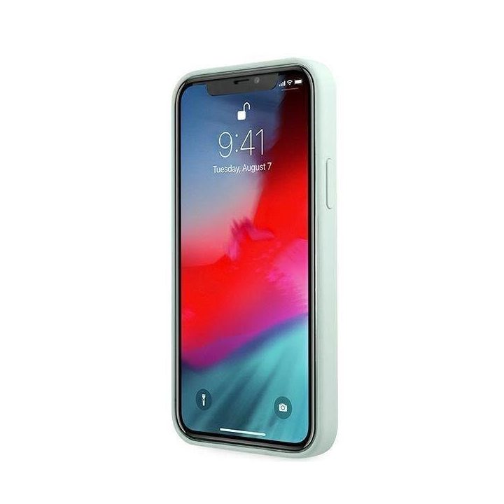 Guess GUHCP12MLSVSBF iPhone 12/12 Pro 6,1 mėlynas fuksijų/mėlynas fuksijų spalvos deklas Silikoninis Derlius