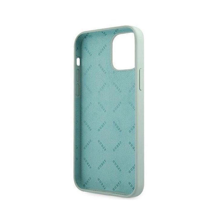 Guess GUHCP12MLSVSBF iPhone 12/12 Pro 6,1 mėlynas fuksijų/mėlynas fuksijų spalvos deklas Silikoninis Derlius