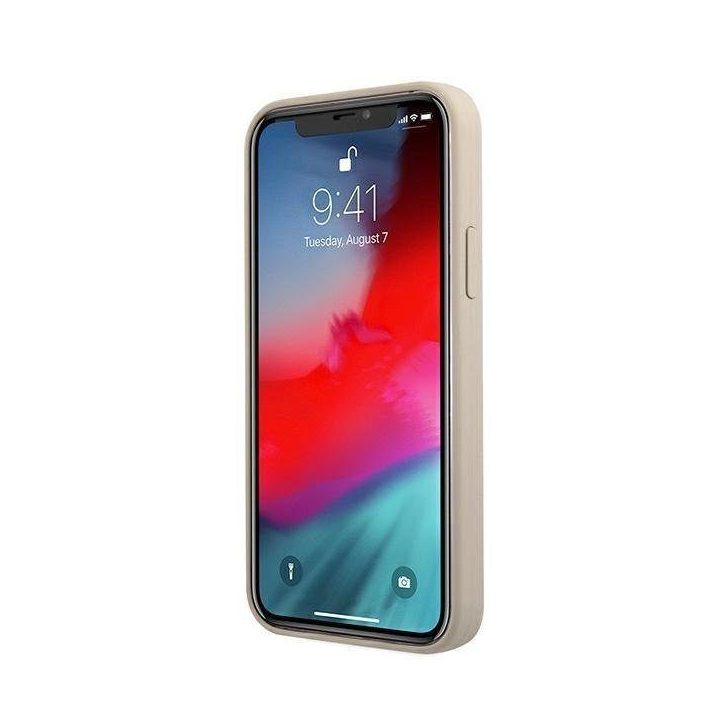 Guess GUHCP12MLSVSGP iPhone 12/12 Pro 6.1 pilkai rožinės/pilkai rožinės spalvos deklas Silikonas Derlius