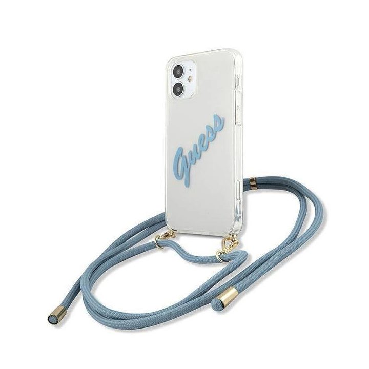 Guess GUHCP12SCRTVSBL iPhone 12 mini 5.4 blue/blue deklas Script Vintage