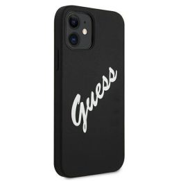 Guess GUHCP12SLSVSBW iPhone 12 mini 5,4 juodai baltas kietas korpusas Silikoninis derlius