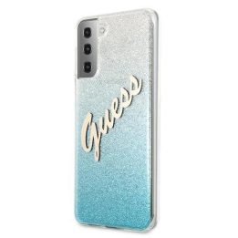 Guess GUHCS21MPCUGLSBL S21+ G996 mėlynas/mėlynas deklas Glitter Gradient Script