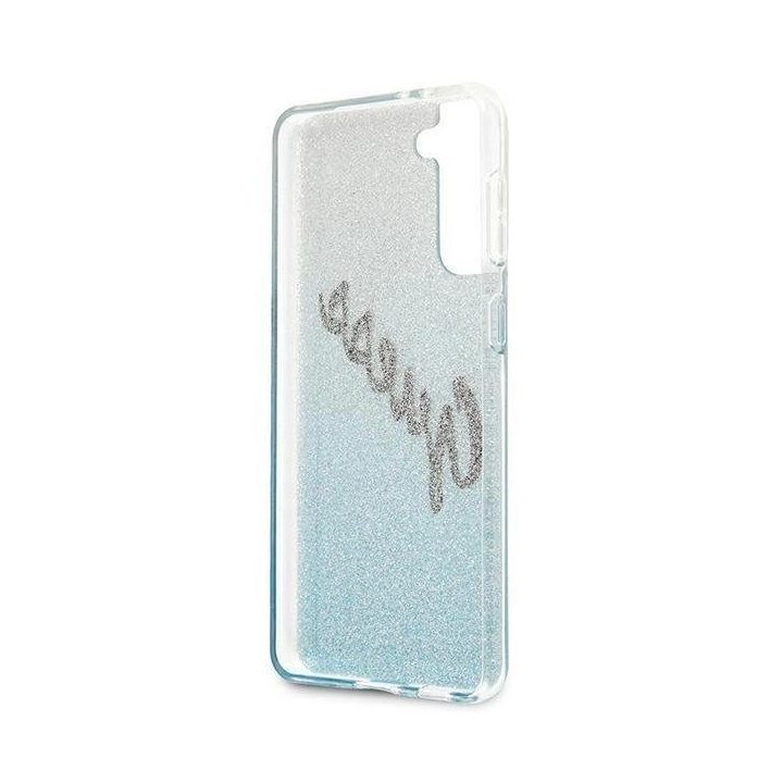 Guess GUHCS21MPCUGLSBL S21+ G996 mėlynas/mėlynas deklas Glitter Gradient Script