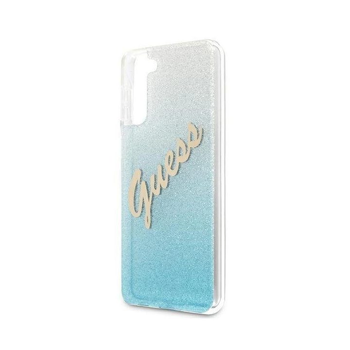 Guess GUHCS21MPCUGLSBL S21+ G996 mėlynas/mėlynas deklas Glitter Gradient Script