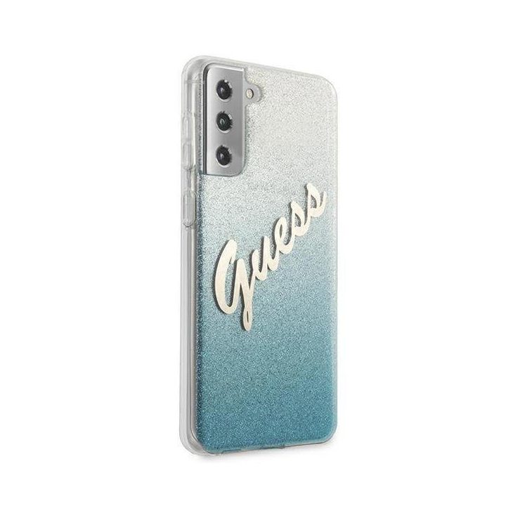 Guess GUHCS21MPCUGLSBL S21+ G996 mėlynas/mėlynas deklas Glitter Gradient Script