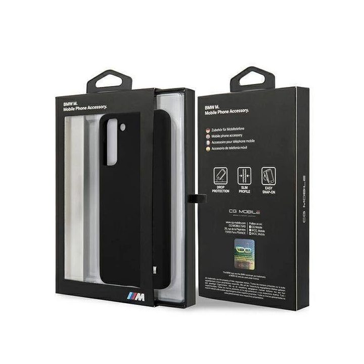 Dėklas BMW BMHCS21MMSILBK S21+ G996 Juodos spalvos/juodas Silikono M kolekcija
