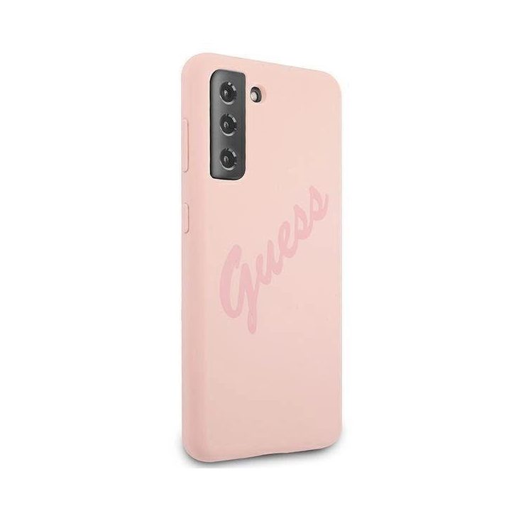 Guess GUHCS21MLSVSPI S21+ G996 rožinės/rožinės spalvos deklas Script Vintage