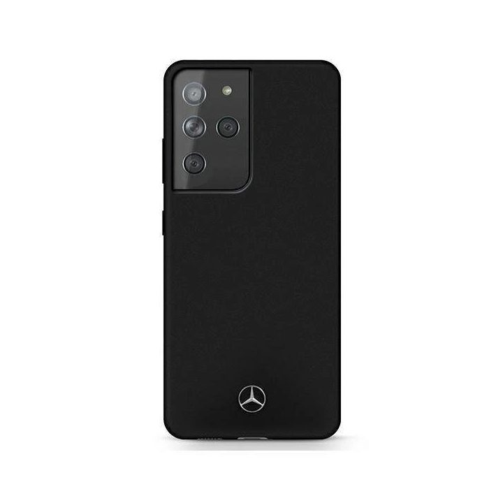 Mercedes MEHCS21LSILBK S21 Ultra G998 juodos/juodos spalvos deklas Silikoninė linija