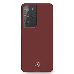 Mercedes MEHCS21LSILRE S21 Ultra G998 czerwony/raudonas deklas Silikoninė linija