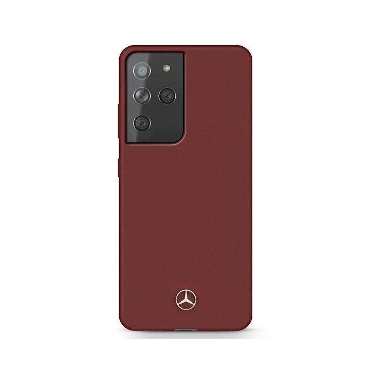 Mercedes MEHCS21LSILRE S21 Ultra G998 czerwony/raudonas deklas Silikoninė linija